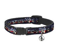 Cat Collar Breakaway with Bell Grateful Dead Dave's Picks Skeleton Americana Bon