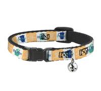 Cat Collar Breakaway with Bell Harry Potter FINEST BUTTERBEER SINCE 1867 Icon Bl