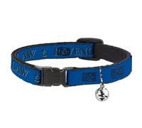 Cat Collar Breakaway with Bell Harry Potter RAVENCLAW & Crest Blue/Black NARROW