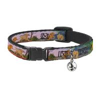 Cat Collar Breakaway with Bell Lion King Simba & Nala Growing Up Scenes NARROW F