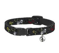 Cat Collar Breakaway with Bell Lucky CLOSE-UP Gray NARROW Fits 8.5-12"