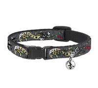 Cat Collar Breakaway with Bell Lucky Gray NARROW Fits 8.5-12"