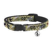 Cat Collar Breakaway with Bell Lucky Tan NARROW Fits 8.5-12"