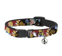 Cat Collar Breakaway with Bell Mad Hatter's Tea Party Poses NARROW Fits 8.5-12"