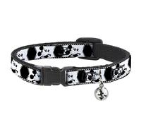 Cat Collar Breakaway with Bell Mickey Standing Pose Film Strip White/Black NARRO