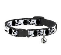 Cat Collar Breakaway with Bell Mickey Standing Pose Film Strip White/Black NARRO