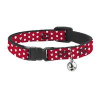 Cat Collar Breakaway with Bell Minnie Mouse Polka Dot/Mini Silhouette Red/White