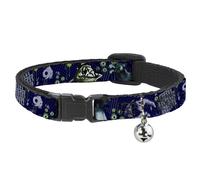 Cat Collar Breakaway with Bell Monsters Inc. Sully & Mike Poses/GRRRRR NARROW F