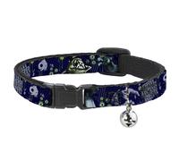 Cat Collar Breakaway with Bell Monsters Inc. Sully & Mike Poses/GRRRRR NARROW F