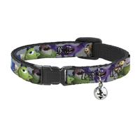 Cat Collar Breakaway with Bell Monsters University Character Lineup Gray NARROW