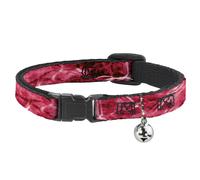 Cat Collar Breakaway with Bell Mossy Oak Elements Anemone Agua Camo Pink NARROW