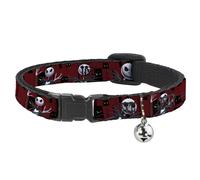 Cat Collar Breakaway with Bell Nightmare Before Christmas 3-Jack Poses/Peeping E