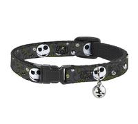Cat Collar Breakaway with Bell Nightmare Before Christmas Jack Expressions/Hallo