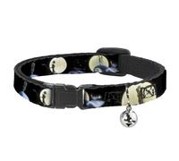 Cat Collar Breakaway with Bell Nightmare Before Christmas Jack & Sally Moon Scen