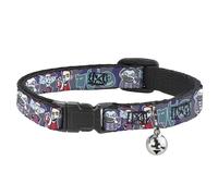Cat Collar Breakaway with Bell Nightmare Before Christmas Lock Shock & Barrel Gr