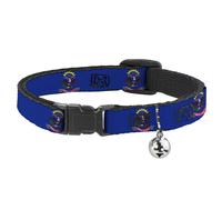 Cat Collar Breakaway with Bell North Dakota Flags NARROW Fits 8.5-12"