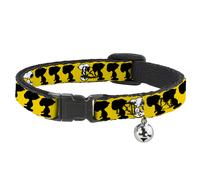 Cat Collar Breakaway with Bell Peanuts 75th Anniversary Snoopy Walking/Silhouett