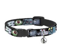 Cat Collar Breakaway with Bell Rabid Bunny NARROW Fits 8.5-12"