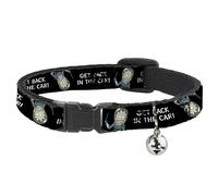 Cat Collar Breakaway with Bell Rick and Morty Rick GET BACK IN THE CAR Pose Blac
