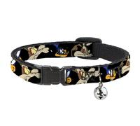 Cat Collar Breakaway with Bell Road Runner/Wile E. Coyote Expressions CLOSE-UP B