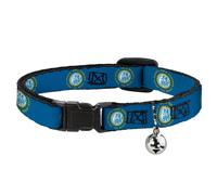 Cat Collar Breakaway with Bell South Dakota Flags NARROW Fits 8.5-12"