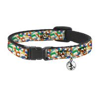 Cat Collar Breakaway with Bell South Park Boys Expressions Stacked NARROW Fits 8