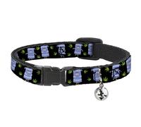 Cat Collar Breakaway with Bell South Park Towlie and Scattered Pot Leaves Black