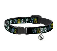 Cat Collar Breakaway with Bell Star Wars the Mandalorian Helmets Black/Multi Col
