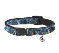 Cat Collar Breakaway with Bell Stitch Hula Dance 5-Poses NARROW Fits 8.5-12"