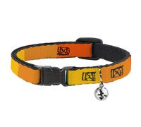 Cat Collar Breakaway with Bell Summer Essentials Color Block 2 NARROW Fits 8.5-1