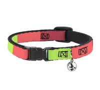 Cat Collar Breakaway with Bell Summer Essentials Color Block 8 NARROW Fits 8.5-1