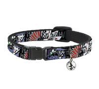 Cat Collar Breakaway with Bell The Joker Pose/Cards/HAHAHAHA Black/Gray NARROW F