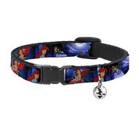 Cat Collar Breakaway with Bell The Little Mermaid Ariel & Eric Scenes NARROW Fit