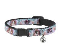 Cat Collar Breakaway with Bell The Little Mermaid Ariel Sketch4 Pose/Shells/Kelp