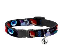 Cat Collar Breakaway with Bell The Little Mermaid Ariel & Ursula Scenes NARROW F