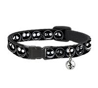 Cat Collar Breakaway with Bell The Nightmare Before Christmas Jack 5-Expressions