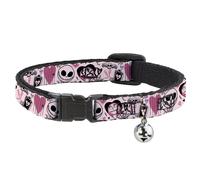 Cat Collar Breakaway with Bell The Nightmare Before Christmas Jack and Sally Doo