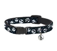 Cat Collar Breakaway with Bell The Nightmare Before Christmas Smiling Jack Moon