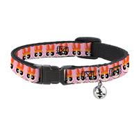 Cat Collar Breakaway with Bell The Powerpuff Girls Blossom Face Close-Up Pink NA