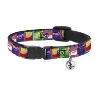 Cat Collar Breakaway with Bell The Proud Family PROUD SNACKS Logo Blocks Multi C