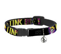 Cat Collar Breakaway with Bell Tinker Bell Luxe Sketch Black/Multi Neon NARROW F