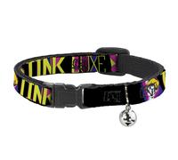 Cat Collar Breakaway with Bell Tinker Bell Luxe Sketch Black/Multi Neon NARROW F