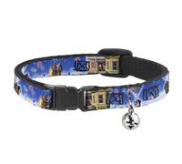 Cat Collar Breakaway with Bell Up Carl on Porch/Flying House/Balloons NARROW Fit