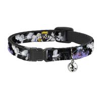 Cat Collar Breakaway with Bell Villains Hexing Princess' Scenes Color/Black/Whit