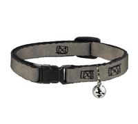 Cat Collar Breakaway with Bell Wood Grain White Oak NARROW Fits 8.5-12"