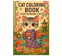 Cat Coloring Book: Cute Kimono Cats and Gentle Nature Scenes