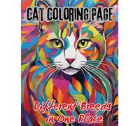 Cat Coloring Page: Different Breeds in One Place