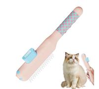 Cat Comb - 20 * 6.5 * 2.5cm Anti Slip Cat Self-Cleaning Hair Brush With Metal Teeth | Convenient Pets Grooming Comb, Cats Brush For Cats, For Dog Puppy Animals Indoor Home Shedding
