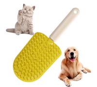 Cat Comb, Gentle Deshedding Animal Hair Comb with Ergonomic Non-Slip Handle, Ice Cream Shape Brush, Yellow/Blue, Ideal for Puppies, Homes, Pet Salons and Grooming