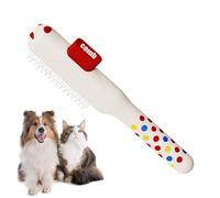 Cat Comb Grooming Brush for Cats - Pet Hair Removal Tool for Tangles Shedding | Stainless Steel Teeth with Ergonomic Handle, Suitable for Long or Short Hair Cats, Reduces Matting 7.87x2.56x0.98 in